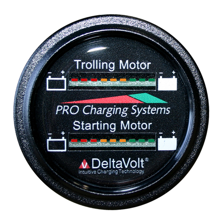 DUAL PRO Battery Fuel Gauge - Marine Dual Read Battery Monitor - 12V/3 BFGWOM1536V/12V
